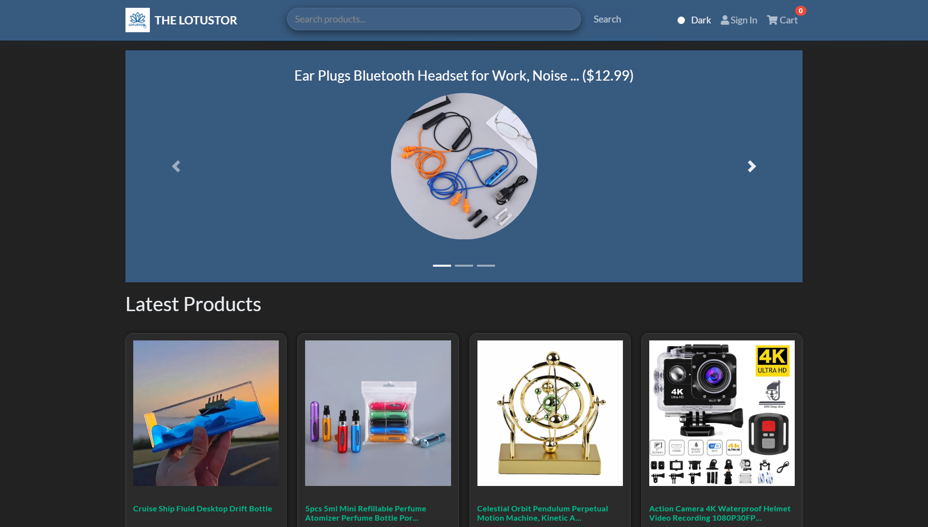 E-commerce dashboard screenshot