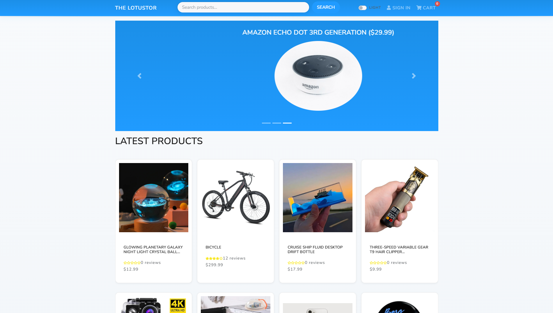 E-commerce dashboard screenshot